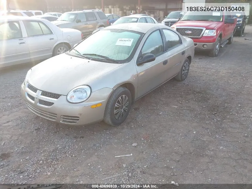 2003 Dodge Neon Se VIN: 1B3ES26C73D150408 Lot: 40696939