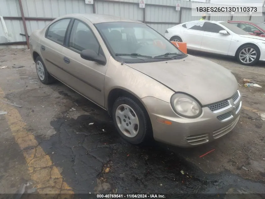 2003 Dodge Neon Se VIN: 1B3ES26C13D110373 Lot: 40769541