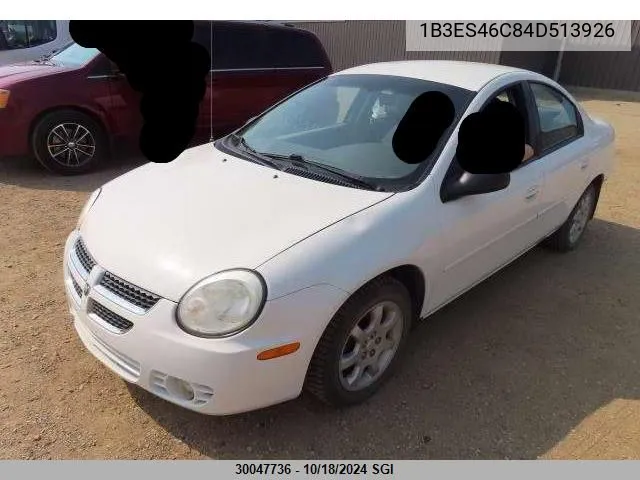 2004 Dodge Neon Sx 2.0 VIN: 1B3ES46C84D513926 Lot: 30047736