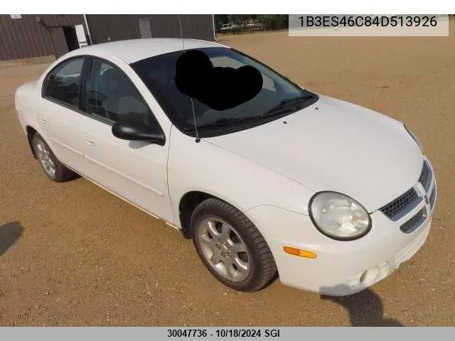 2004 Dodge Neon Sx 2.0 VIN: 1B3ES46C84D513926 Lot: 30047736