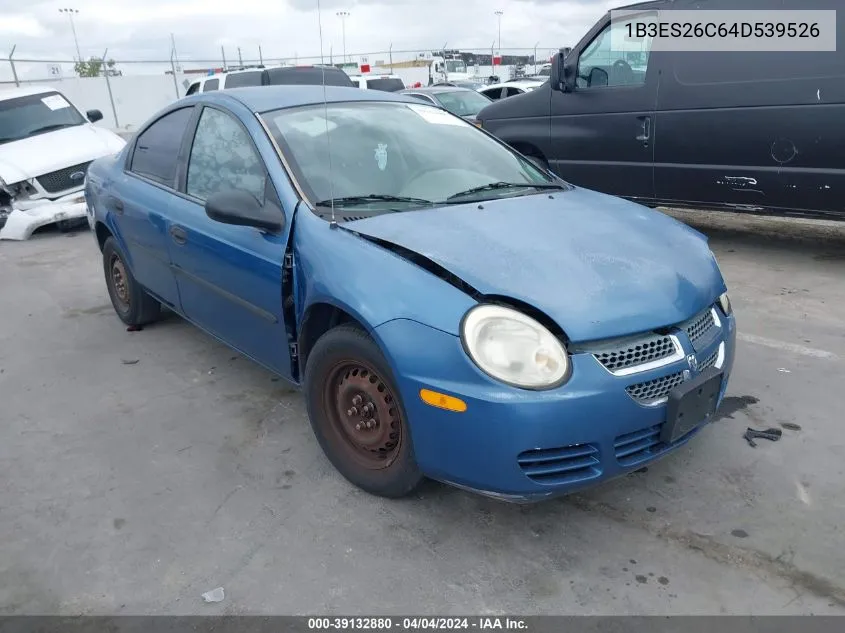 1B3ES26C64D539526 2004 Dodge Neon Se