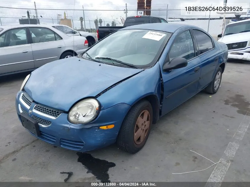 1B3ES26C64D539526 2004 Dodge Neon Se