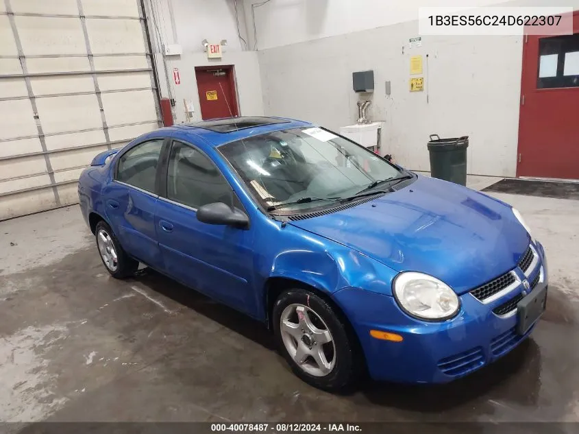 2004 Dodge Neon Sxt VIN: 1B3ES56C24D622307 Lot: 40078487