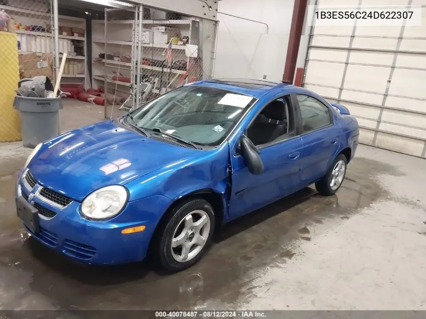 2004 Dodge Neon Sxt VIN: 1B3ES56C24D622307 Lot: 40078487