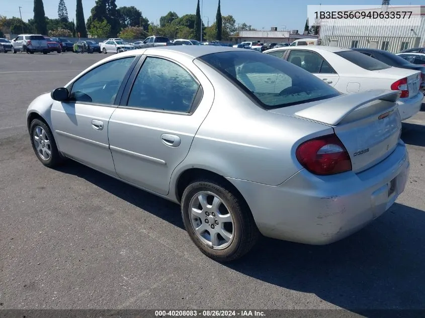 2004 Dodge Neon Sxt VIN: 1B3ES56C94D633577 Lot: 40208083