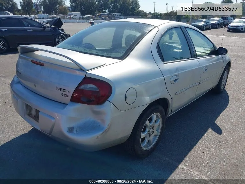 1B3ES56C94D633577 2004 Dodge Neon Sxt