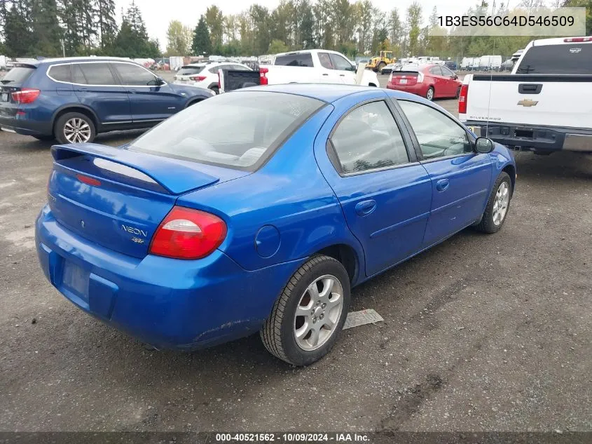 2004 Dodge Neon Sxt VIN: 1B3ES56C64D546509 Lot: 40521562