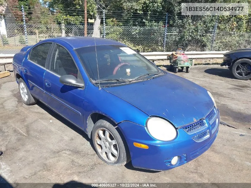 2004 Dodge Neon Sxt VIN: 1B3ES56C14D534977 Lot: 40605327