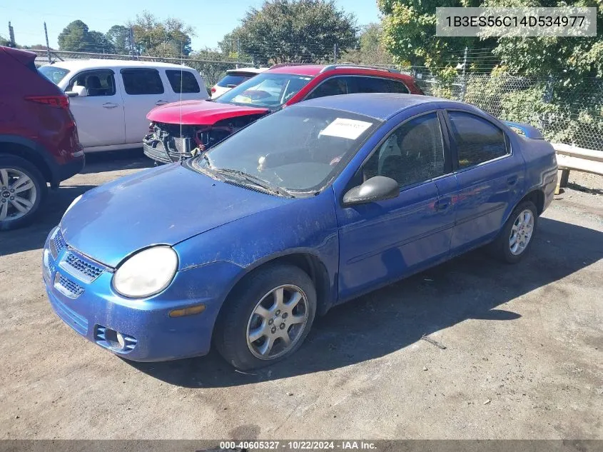 2004 Dodge Neon Sxt VIN: 1B3ES56C14D534977 Lot: 40605327