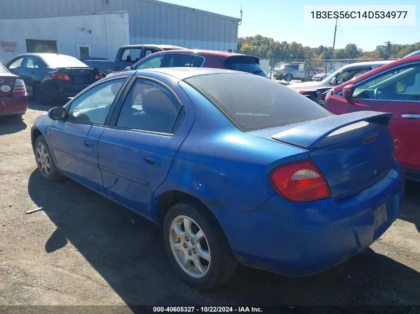 2004 Dodge Neon Sxt VIN: 1B3ES56C14D534977 Lot: 40605327