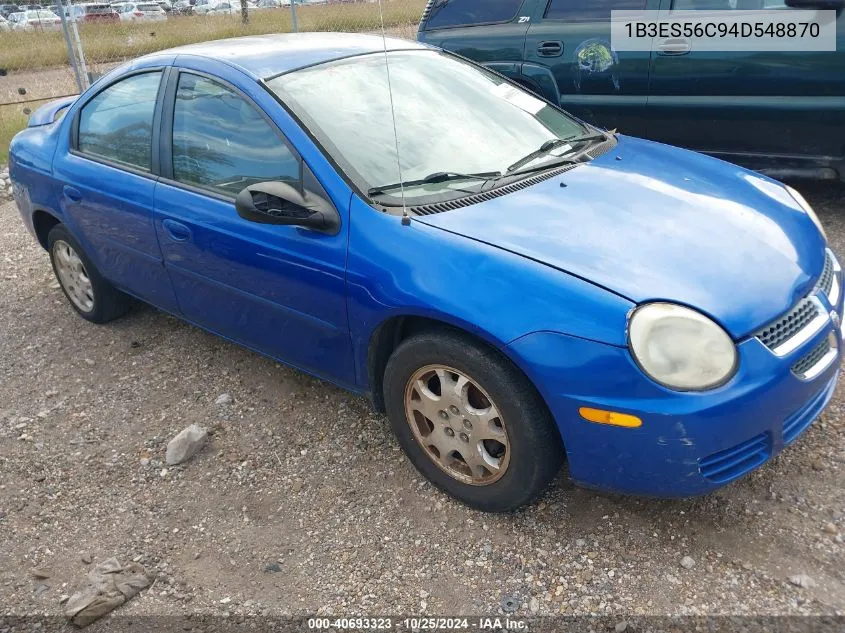 2004 Dodge Neon Sxt VIN: 1B3ES56C94D548870 Lot: 40693323