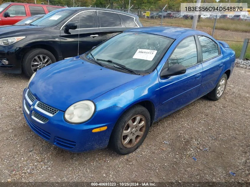 2004 Dodge Neon Sxt VIN: 1B3ES56C94D548870 Lot: 40693323