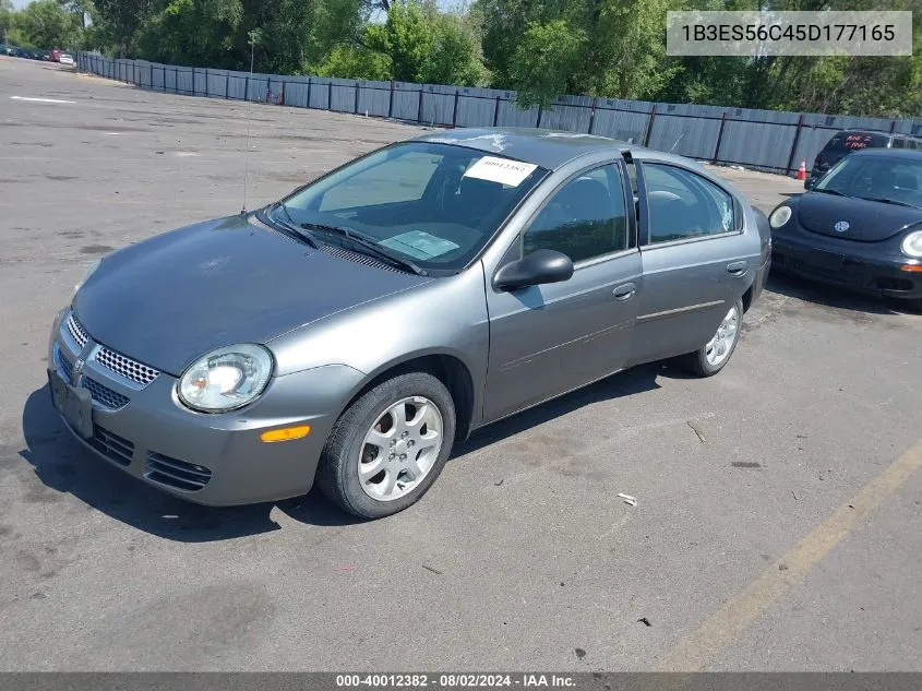 2005 Dodge Neon Sxt VIN: 1B3ES56C45D177165 Lot: 40012382