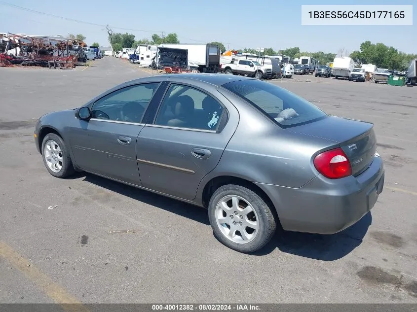 2005 Dodge Neon Sxt VIN: 1B3ES56C45D177165 Lot: 40012382