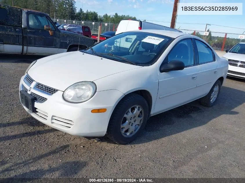 2005 Dodge Neon Sxt VIN: 1B3ES56C35D285969 Lot: 40126395