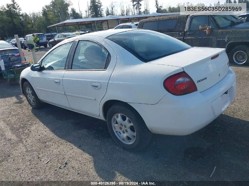 2005 Dodge Neon Sxt VIN: 1B3ES56C35D285969 Lot: 40126395