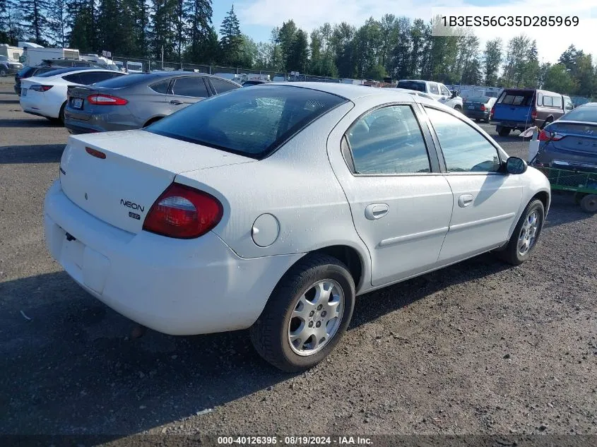 2005 Dodge Neon Sxt VIN: 1B3ES56C35D285969 Lot: 40126395