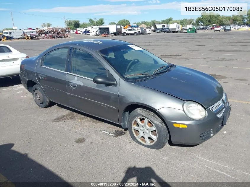 2005 Dodge Neon Sxt VIN: 1B3ES56C05D170083 Lot: 40195239