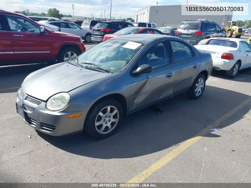 2005 Dodge Neon Sxt VIN: 1B3ES56C05D170083 Lot: 40195239