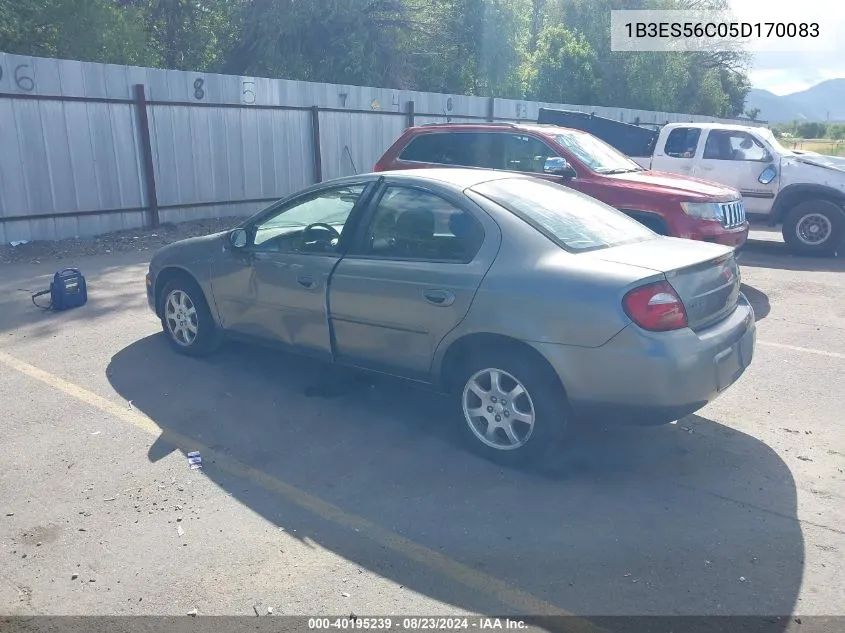 2005 Dodge Neon Sxt VIN: 1B3ES56C05D170083 Lot: 40195239