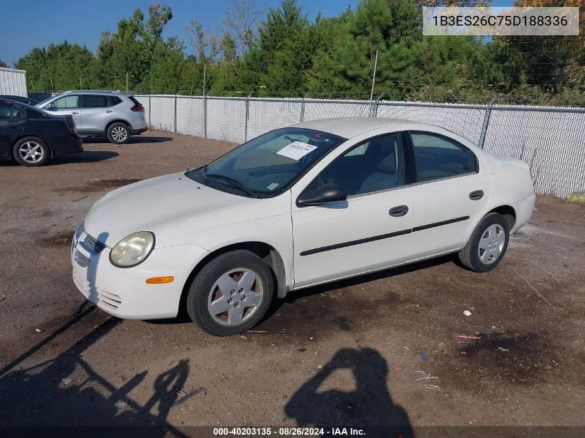 1B3ES26C75D188336 2005 Dodge Neon Se