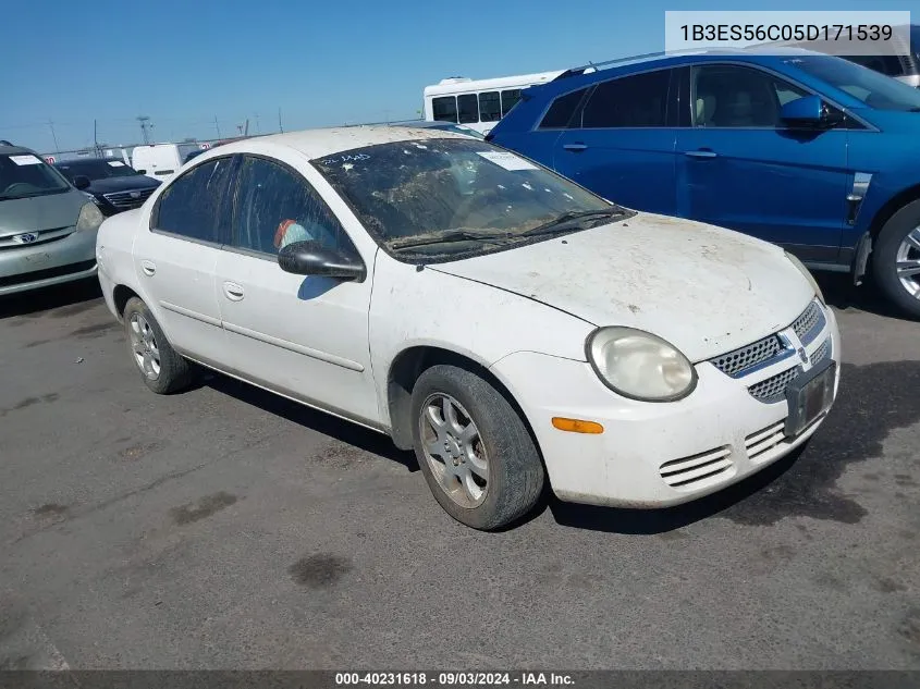 2005 Dodge Neon Sxt VIN: 1B3ES56C05D171539 Lot: 40231618