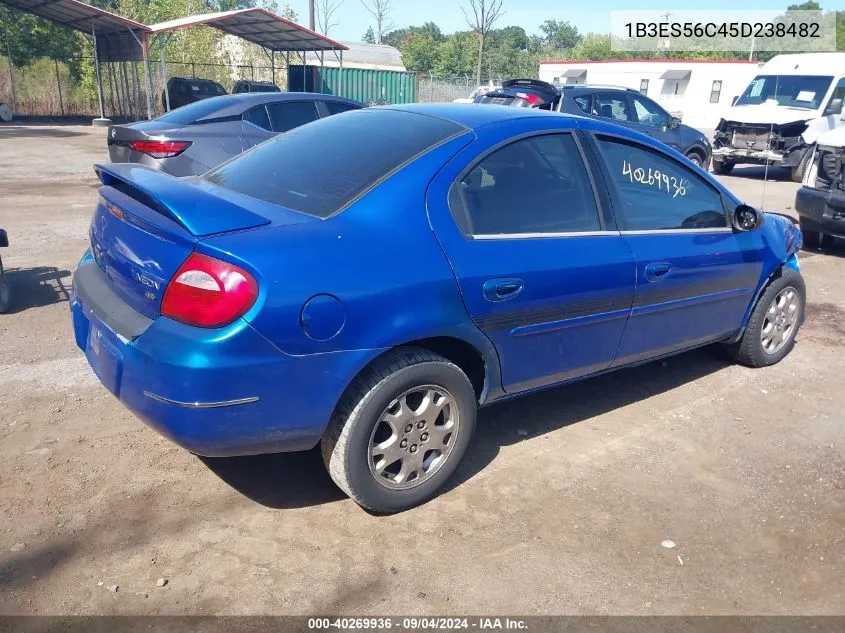 2005 Dodge Neon Sxt VIN: 1B3ES56C45D238482 Lot: 40269936