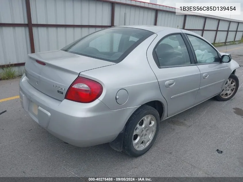 2005 Dodge Neon Sxt VIN: 1B3ES56C85D139454 Lot: 40275488