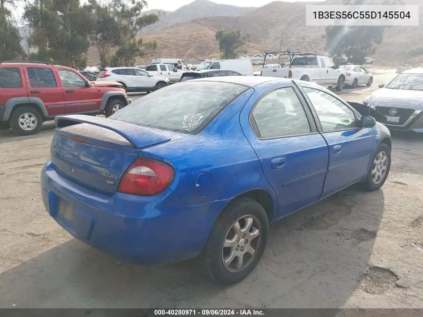 1B3ES56C55D145504 2005 Dodge Neon Sxt