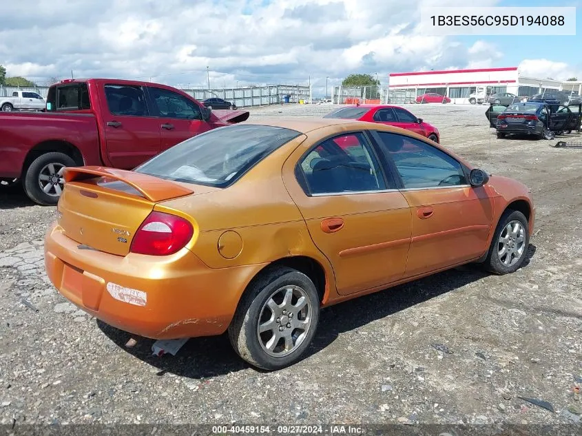 2005 Dodge Neon Sxt VIN: 1B3ES56C95D194088 Lot: 40459154