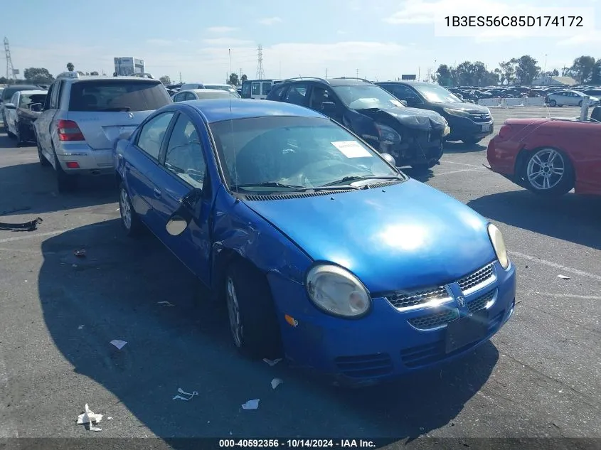 2005 Dodge Neon Sxt VIN: 1B3ES56C85D174172 Lot: 40592356