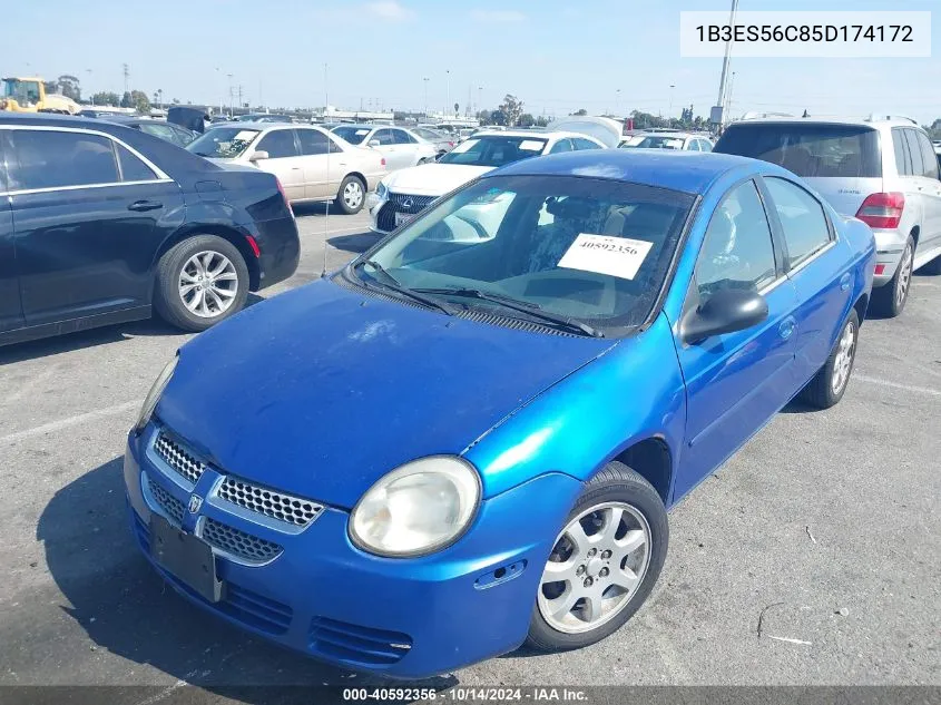 2005 Dodge Neon Sxt VIN: 1B3ES56C85D174172 Lot: 40592356