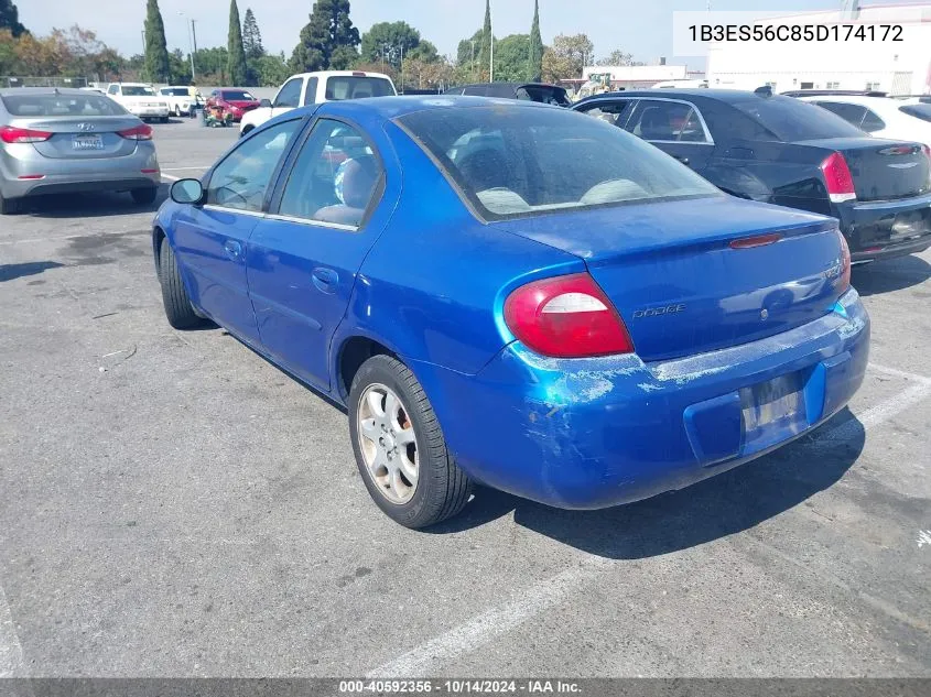 2005 Dodge Neon Sxt VIN: 1B3ES56C85D174172 Lot: 40592356