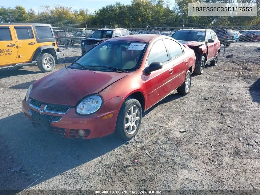 2005 Dodge Neon Sxt VIN: 1B3ES56C35D117555 Lot: 40610786