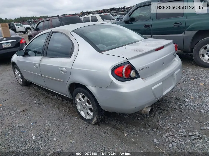 2005 Dodge Neon Sxt VIN: 1B3ES56C85D122105 Lot: 40673698