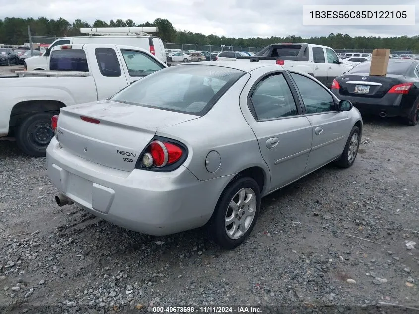 2005 Dodge Neon Sxt VIN: 1B3ES56C85D122105 Lot: 40673698