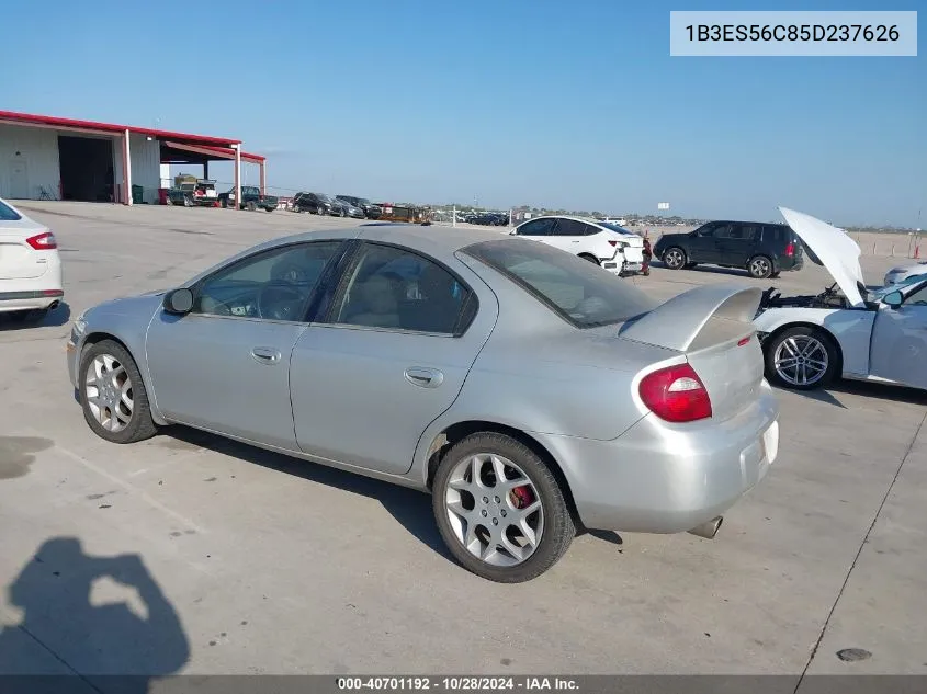 2005 Dodge Neon Sxt VIN: 1B3ES56C85D237626 Lot: 40701192