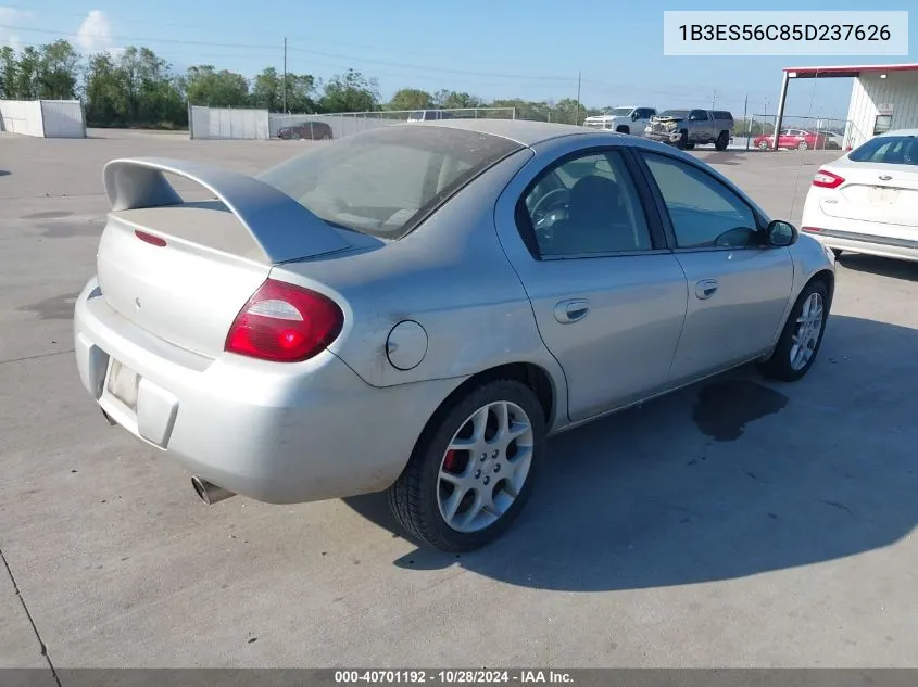 2005 Dodge Neon Sxt VIN: 1B3ES56C85D237626 Lot: 40701192