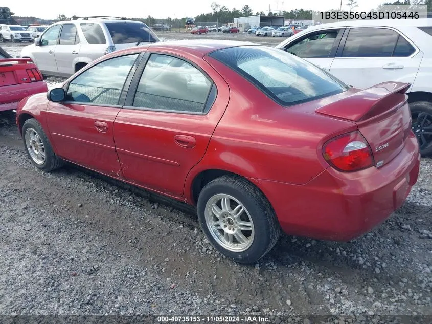 2005 Dodge Neon Sxt VIN: 1B3ES56C45D105446 Lot: 40735153