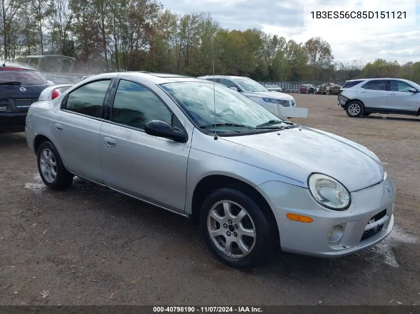 1B3ES56C85D151121 2005 Dodge Neon Sxt