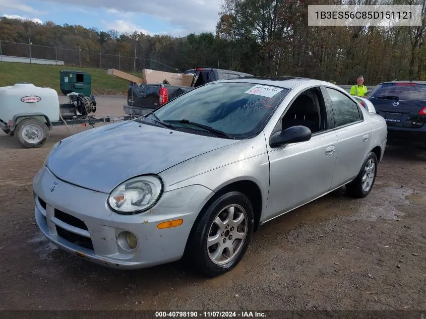 1B3ES56C85D151121 2005 Dodge Neon Sxt