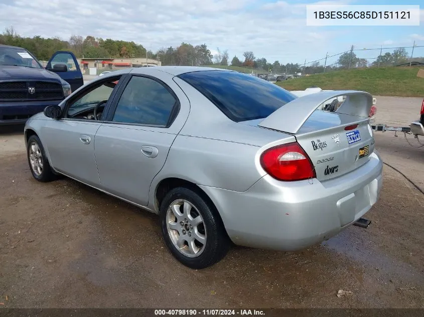 1B3ES56C85D151121 2005 Dodge Neon Sxt