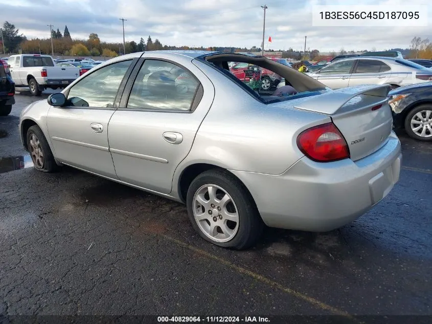 1B3ES56C45D187095 2005 Dodge Neon Sxt