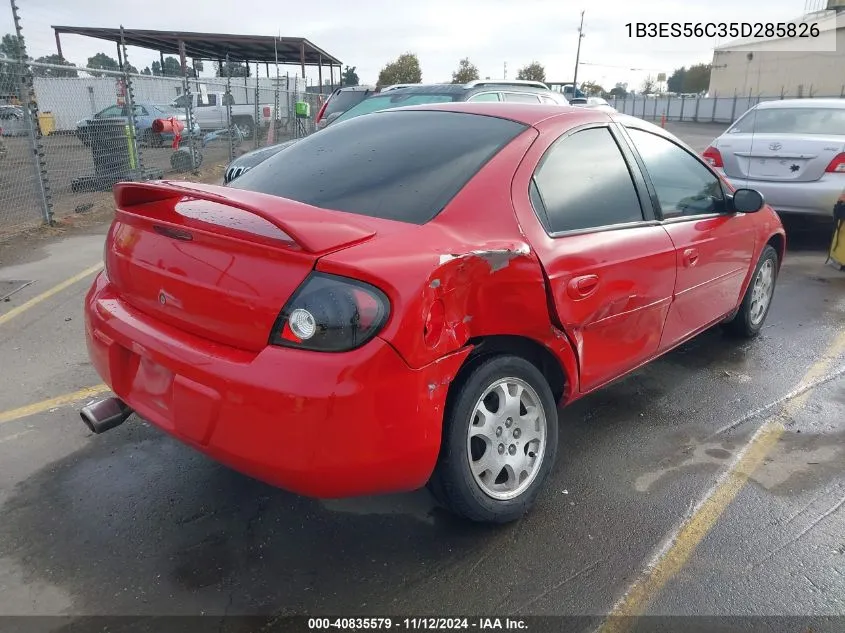 1B3ES56C35D285826 2005 Dodge Neon Sxt