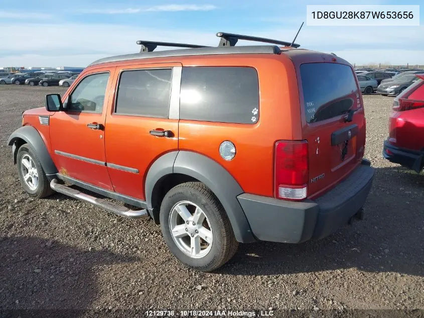 1D8GU28K87W653656 2007 Dodge Nitro Se/Sxt