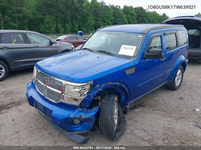 2007 Dodge Nitro Slt/Rt VIN: 1D8GU58K17W639521 Lot: 39423791