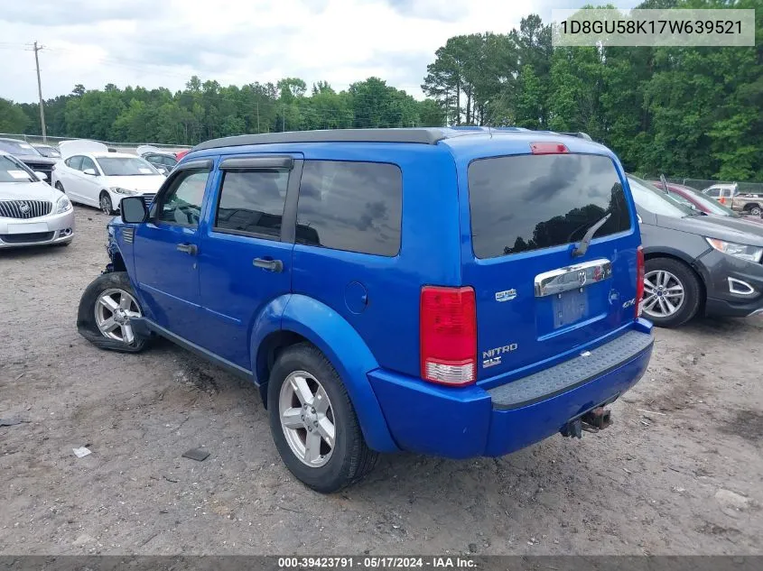 2007 Dodge Nitro Slt/Rt VIN: 1D8GU58K17W639521 Lot: 39423791