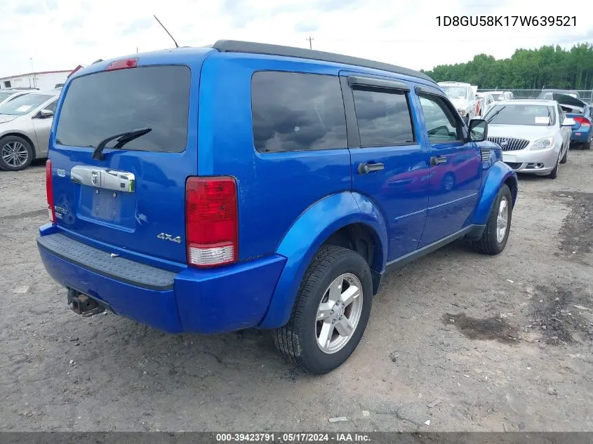 2007 Dodge Nitro Slt/Rt VIN: 1D8GU58K17W639521 Lot: 39423791