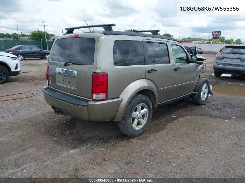 2007 Dodge Nitro Slt/Rt VIN: 1D8GU58K67W555355 Lot: 39545008