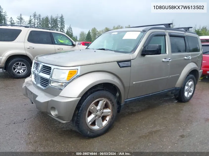 2007 Dodge Nitro Slt/Rt VIN: 1D8GU58KX7W613502 Lot: 39574644